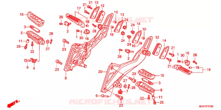REPOSE PIED Honda MOTO 600 CBR 2012  CBR600FAC