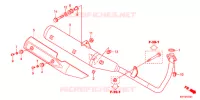 SILENCIEUX D'ECHAPPEMENT (2) pour Honda CB1 125 RADIOS RUEADA 2012