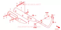 SILENCIEUX D'ECHAPPEMENT (2) pour Honda CB 125 RADIOS RUEADA 2012