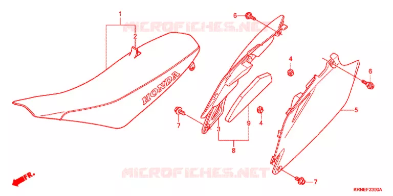 SELLE - CARENAGE Honda MOTO 250 CRF 2012  CRF250RC