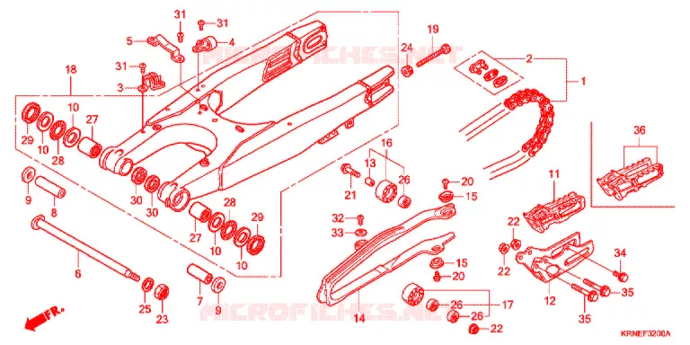 BRAS OSCILLANT Honda MOTO 250 CRF 2012  CRF250RC