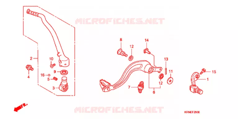 PEDALE - KICK Honda MOTO 250 CRF 2012  CRF250RC