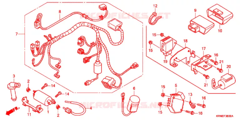 FAISCEAU DES FILS Honda MOTO 250 CRF 2012  CRF250RC