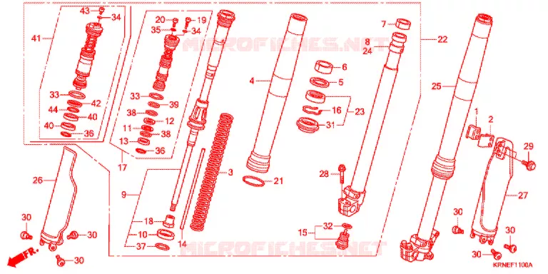 FOURCHE Honda MOTO 250 CRF 2013  CRF250RD
