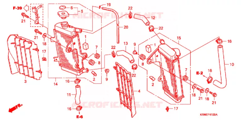 RADIATEUR Honda MOTO 250 CRF 2013  CRF250RD