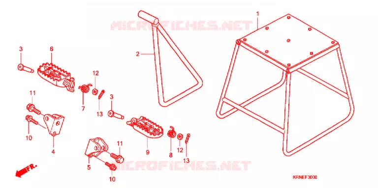 BEQUILLE - REPOSE PIEDS Honda MOTO 250 CRF 2013  CRF250RD