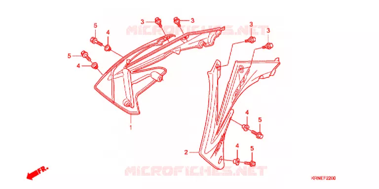 OUIES DE RADIATEUR Honda MOTO 250 CRF 2013  CRF250RD