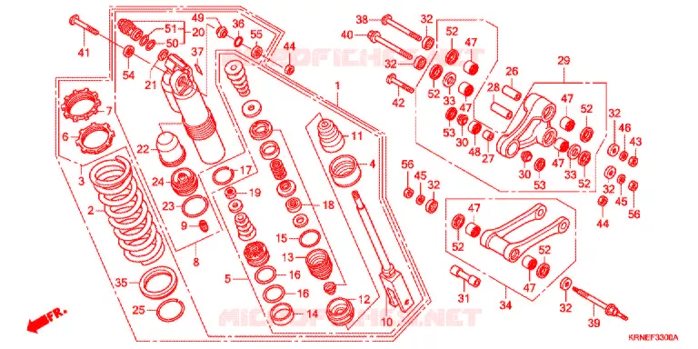 AMORTISSEUR ARRIERE Honda MOTO 250 CRF 2013  CRF250RD