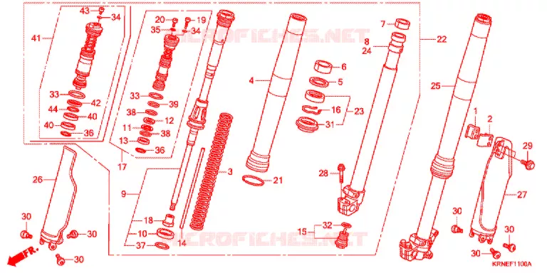 FOURCHE Honda MOTO 250 CRF 2013  CRF250RD