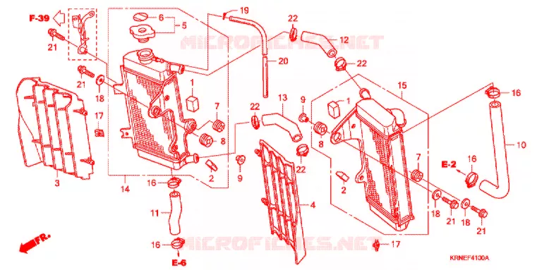 RADIATEUR Honda MOTO 250 CRF 2013  CRF250RD