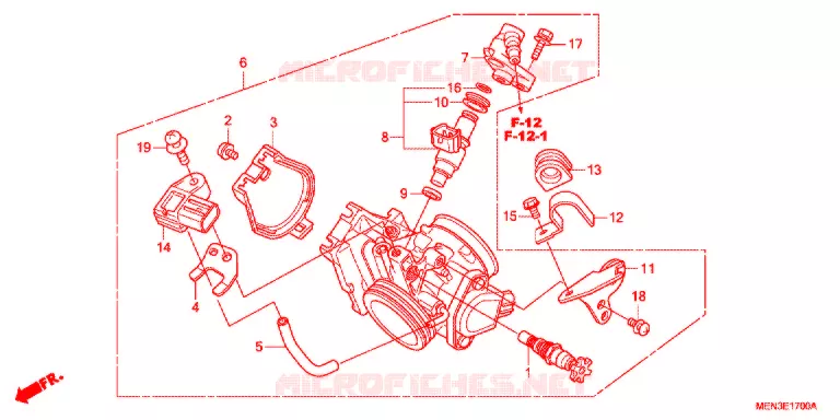 CORPS DE PAPILLON Honda MOTO 450 CRF 2012  CRF450RC
