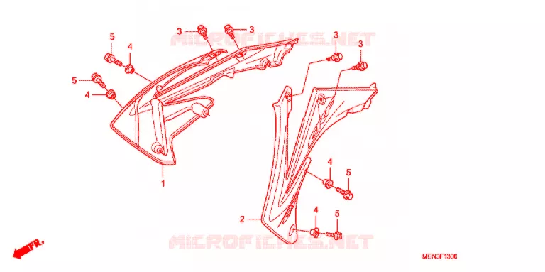 OUIES DE RADIATEUR Honda MOTO 450 CRF 2014  CRF450RC