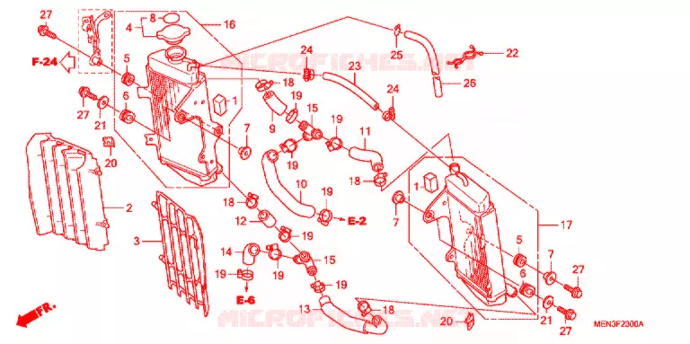RADIATEUR Honda MOTO 450 CRF 2013  CRF450RC
