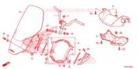 GUIDON   CARENAGE pour Honda S WING 125 2012