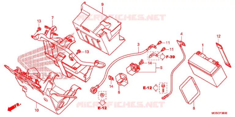 BATTERIE Honda MOTO 700 INTEGRA 2012  NC700DC