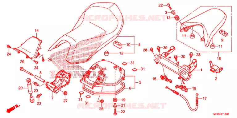 SELLE Honda MOTO 700 INTEGRA 2012  NC700DC