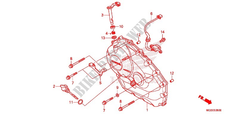 CARTER MOTEUR DROIT (NC700S/SA) pour Honda NC 700 ABS 35KW 2012