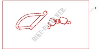 ANTIVOL U HONDA pour Honda NC 700 X ABS 35KW 2012