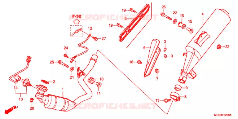 SILENCIEUX D'ECHAPPEMENT Honda MOTO 700 NC 2012  NC700XDC