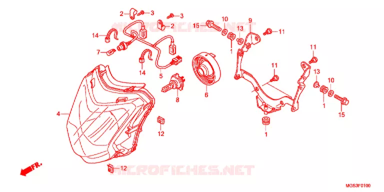 PHARE Honda MOTO 700 NC 2012  NC700XDC