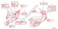 ETIQUETTE DE PRECAUTIONS pour Honda SH 125 SPECIAL 2ED 2012