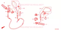 COMMODO   CABLE   RETROVISEUR pour Honda SH 125 R BLANC 2012
