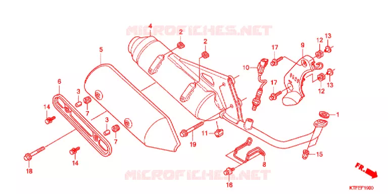 SILENCIEUX D'ECHAPPEMENT Honda SCOOTER 125 SH 2012  SH125RC