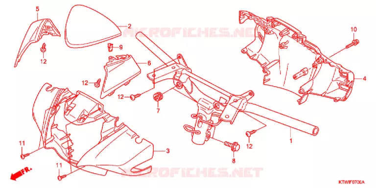 GUIDON - CARENAGE Honda SCOOTER 300 SH 2012  SH300AC