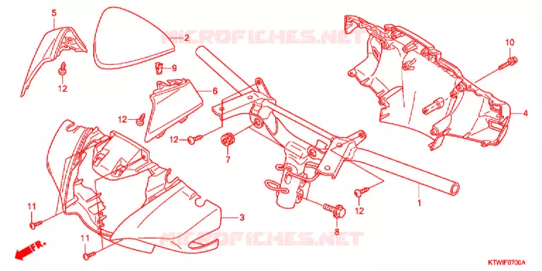 GUIDON - CARENAGE Honda SCOOTER 300 SH 2012  SH300C
