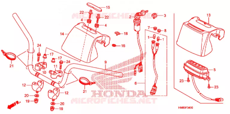 GUIDON Honda ATV 250 FOURTRAX 2012  TRX250TMC