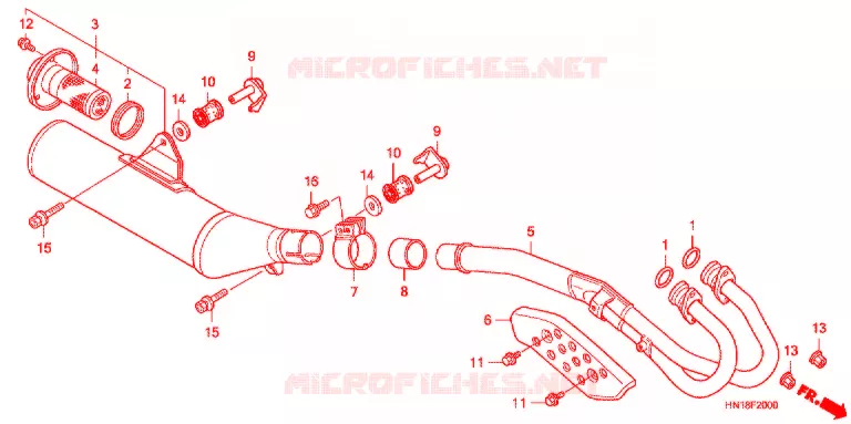 SILENCIEUX D'ECHAPPEMENT Honda ATV 400 FOURTRAX 2012  TRX400XC