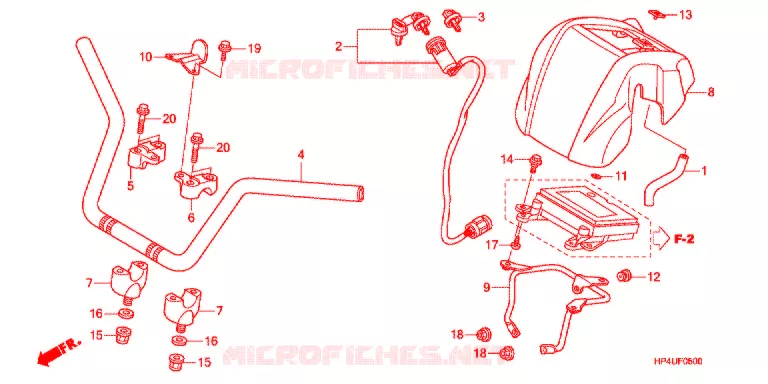 GUIDON Honda ATV 420 FOURTRAX 2012  TRX420FEC