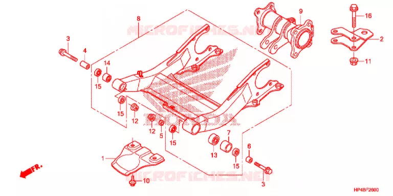 BRAS OSCILLANT Honda ATV 420 FOURTRAX 2012  TRX420FPEC