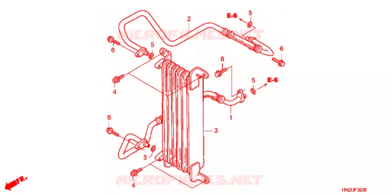 RADIATEUR D'HUILE Honda ATV 500 FOURTRAX 2012  TRX500FAC
