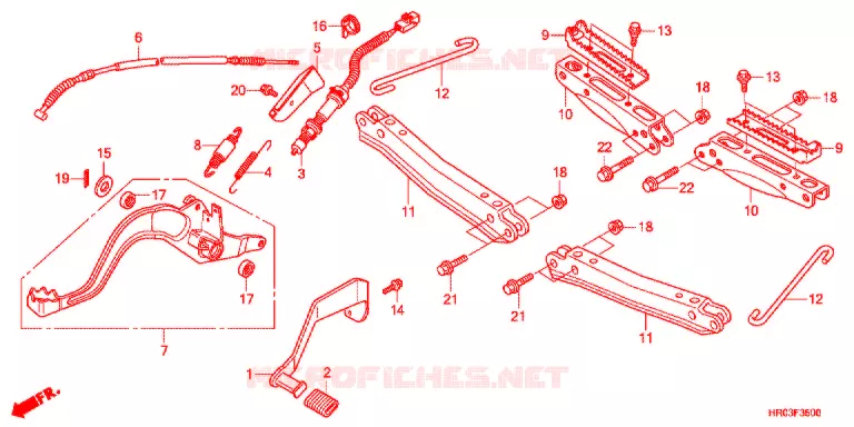 PEDALE - REPOSE PIED Honda ATV 500 FOURTRAX 2012  TRX500FEC