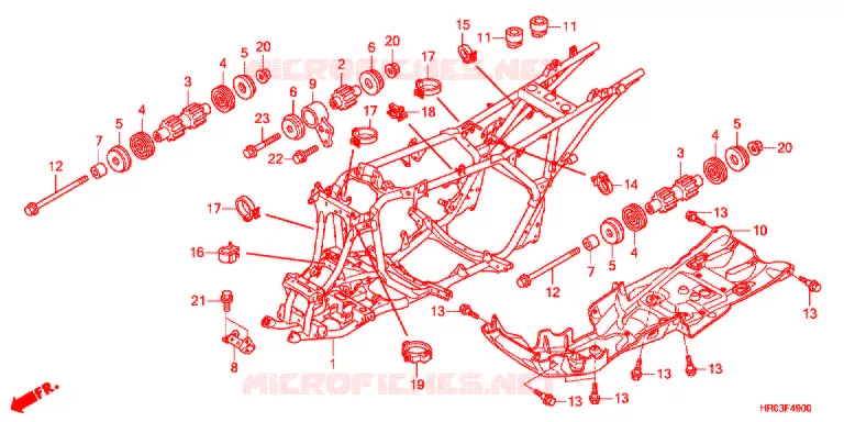 CADRE Honda ATV 420 FOURTRAX 2012  TRX420FPMC