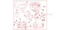TOP CASE 31L PROMINENCE RED pour Honda VFR 1200 F 2012