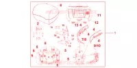 TOP CASE 31L PROMINENCE RED pour Honda VFR 1200 F 2012