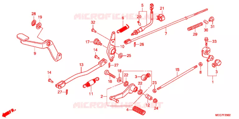 PEDALE (VT750S) Honda MOTO 750 VT 2013  VT750SC