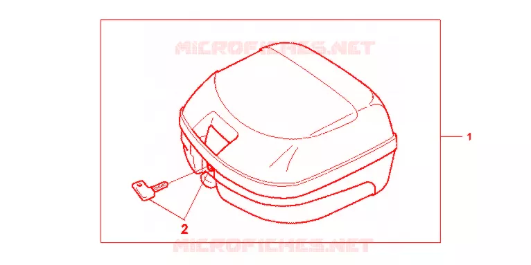 TOP CASE 26L Honda SCOOTER 125 PCX 2012  WW125EX2C