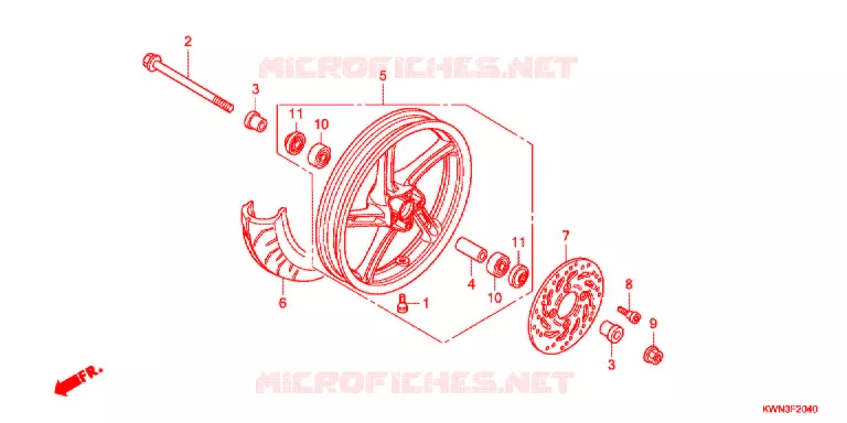 ROUE AVANT Honda SCOOTER 125 PCX 2012  WW125EX2C
