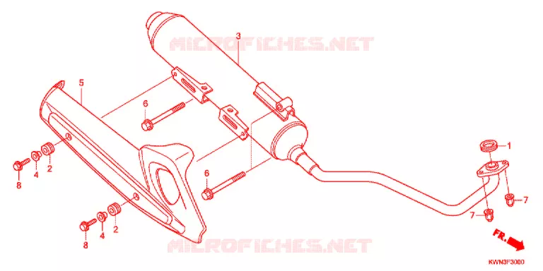 SILENCIEUX D'ECHAPPEMENT Honda SCOOTER 125 PCX 2013  WW125EX2C