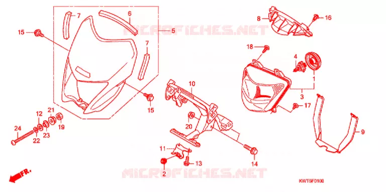 PHARE Honda MOTO 300 XR 2012  XRE300AC