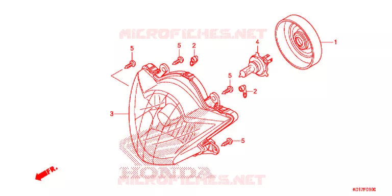 PHARE Honda SCOOTER 150 SH 2013  SH150D