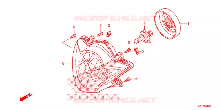 PHARE Honda SCOOTER 150 SH 2013  SH150D