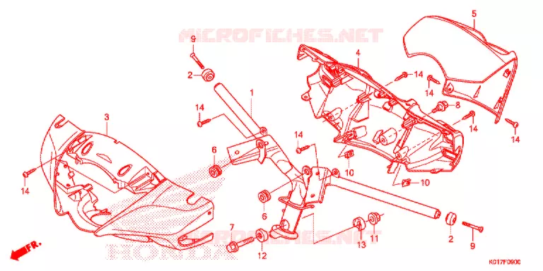 GUIDON - CARENAGE Honda SCOOTER 150 SH 2013  SH150D