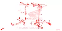 PEDALE pour Honda CB 500 F WHITE 2014