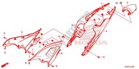 COUVERCLES LATERAUX   ARRIERES pour Honda CB 500 F ABS 2013
