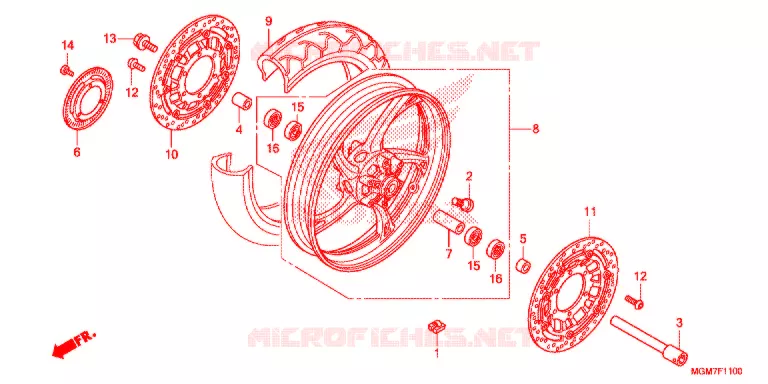 ROUE AVANT Honda MOTO 600 HORNET 2013  CB600FD