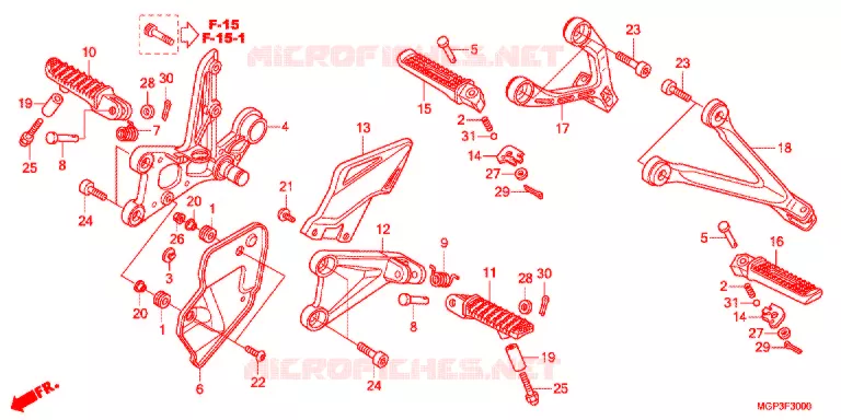 REPOSE PIED Honda MOTO 1000 CBR 2013  CBR1000RAD